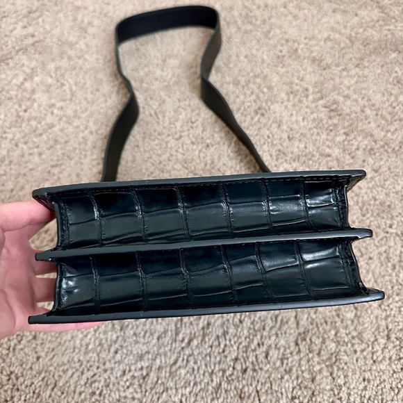 JW PEI Mini Flap Black Croc Crossbody - Picture 4 of 14